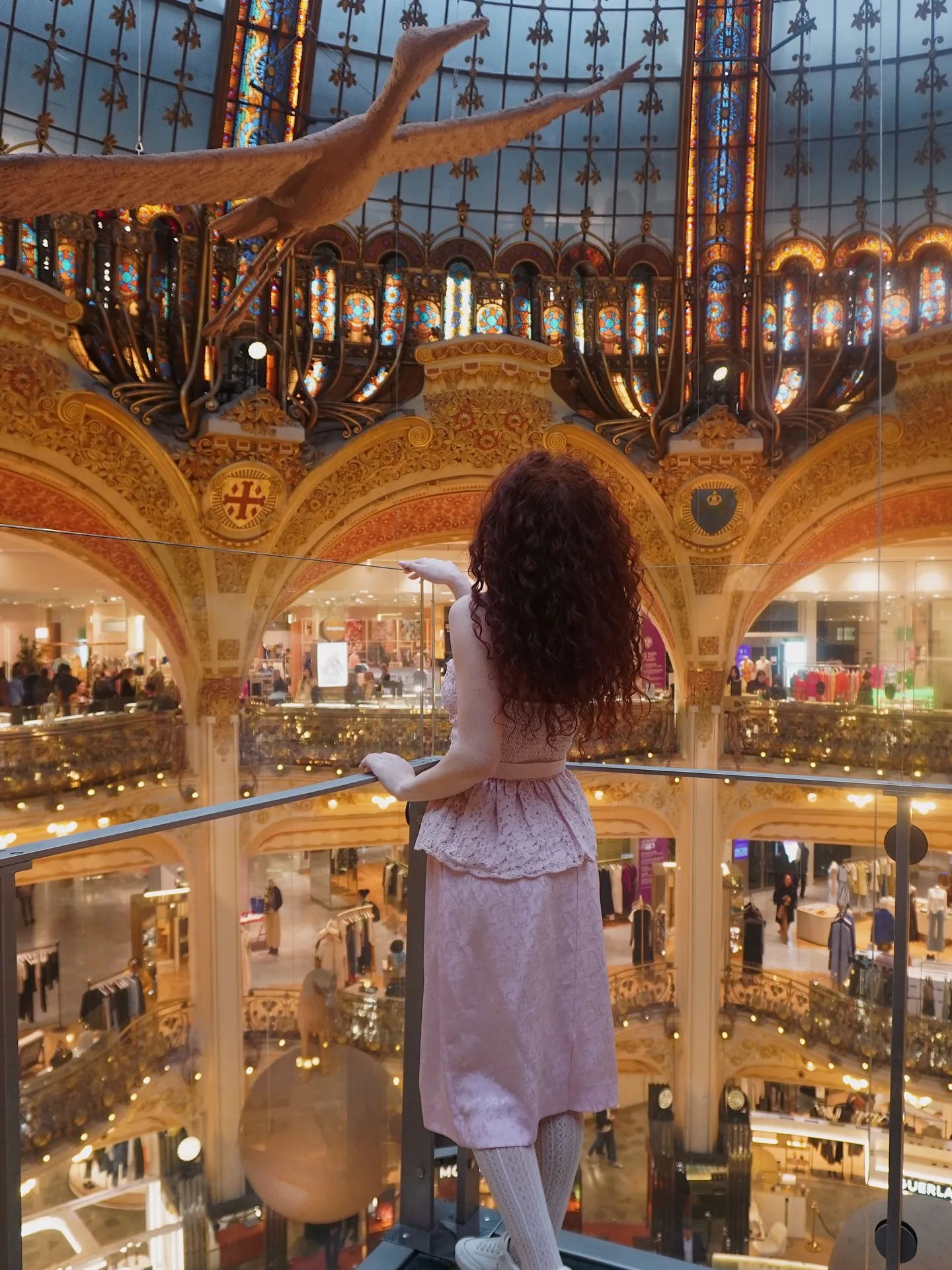 Livia Paige shopping at Galeries Lafayette in Paris